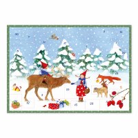 Adventskalender-Doppelkarte "Winter mit Pippa und...